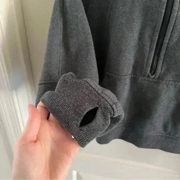 LULULEMON Gray Scuba Oversized Half-Zip Hoodie - Picture 7 of 10